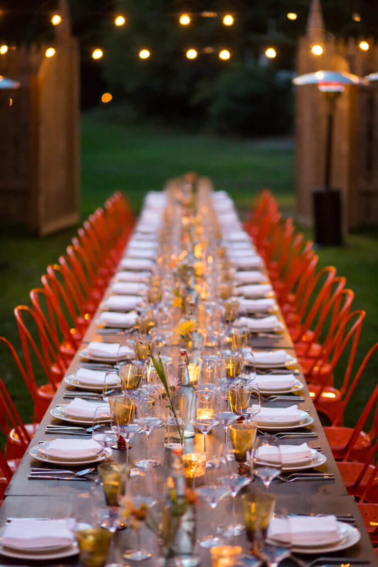 Outdoor Wedding Dining Table at Dawn Ranch