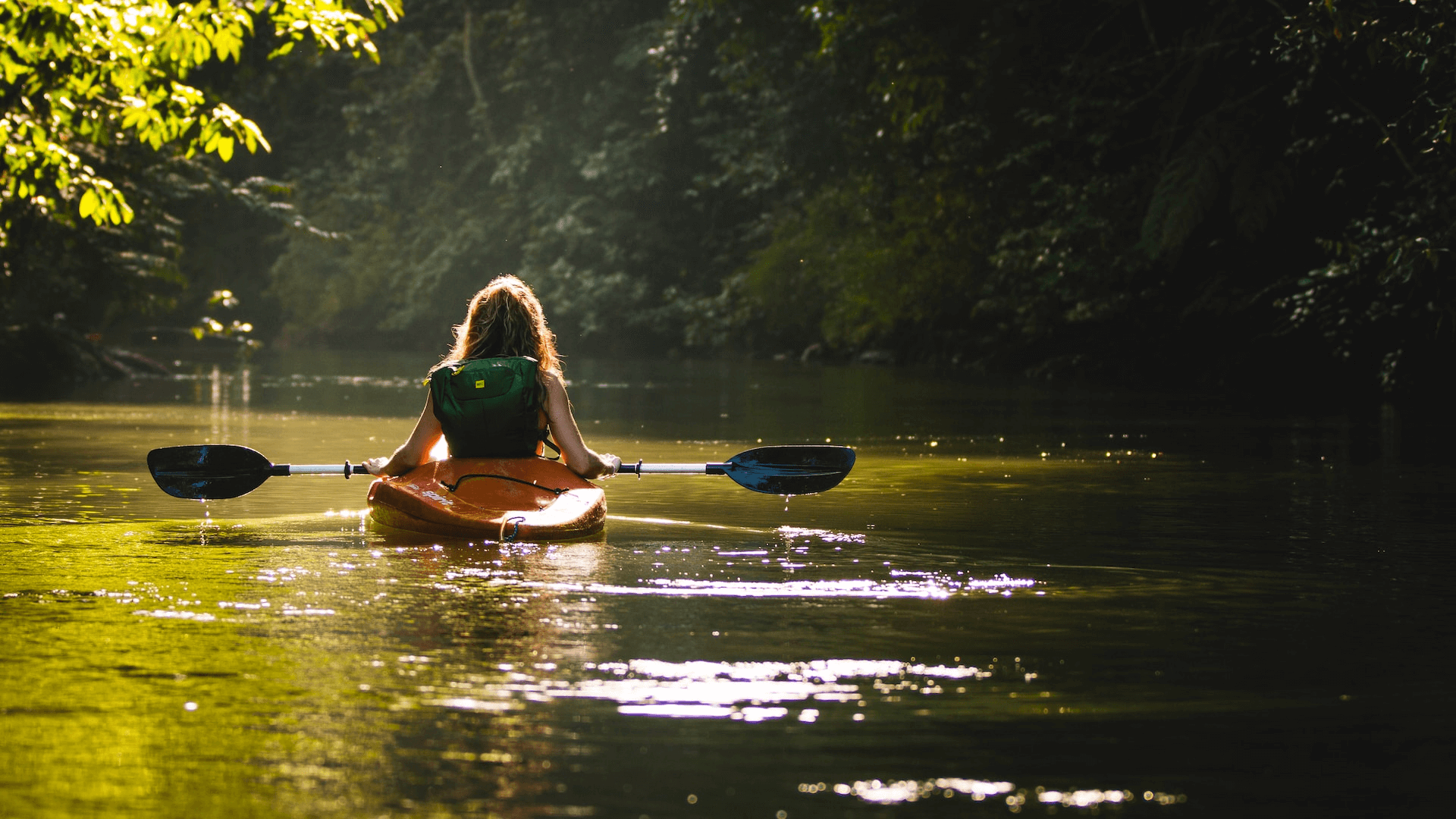 Woman kayaking on The Russian River