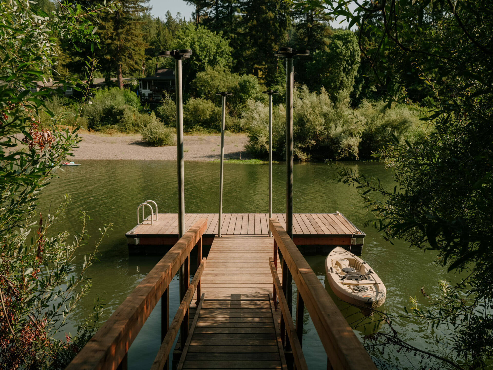 dock on Russian River