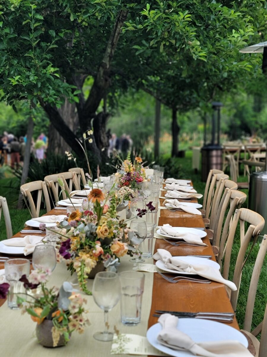 Intimate dinner in the Orchard