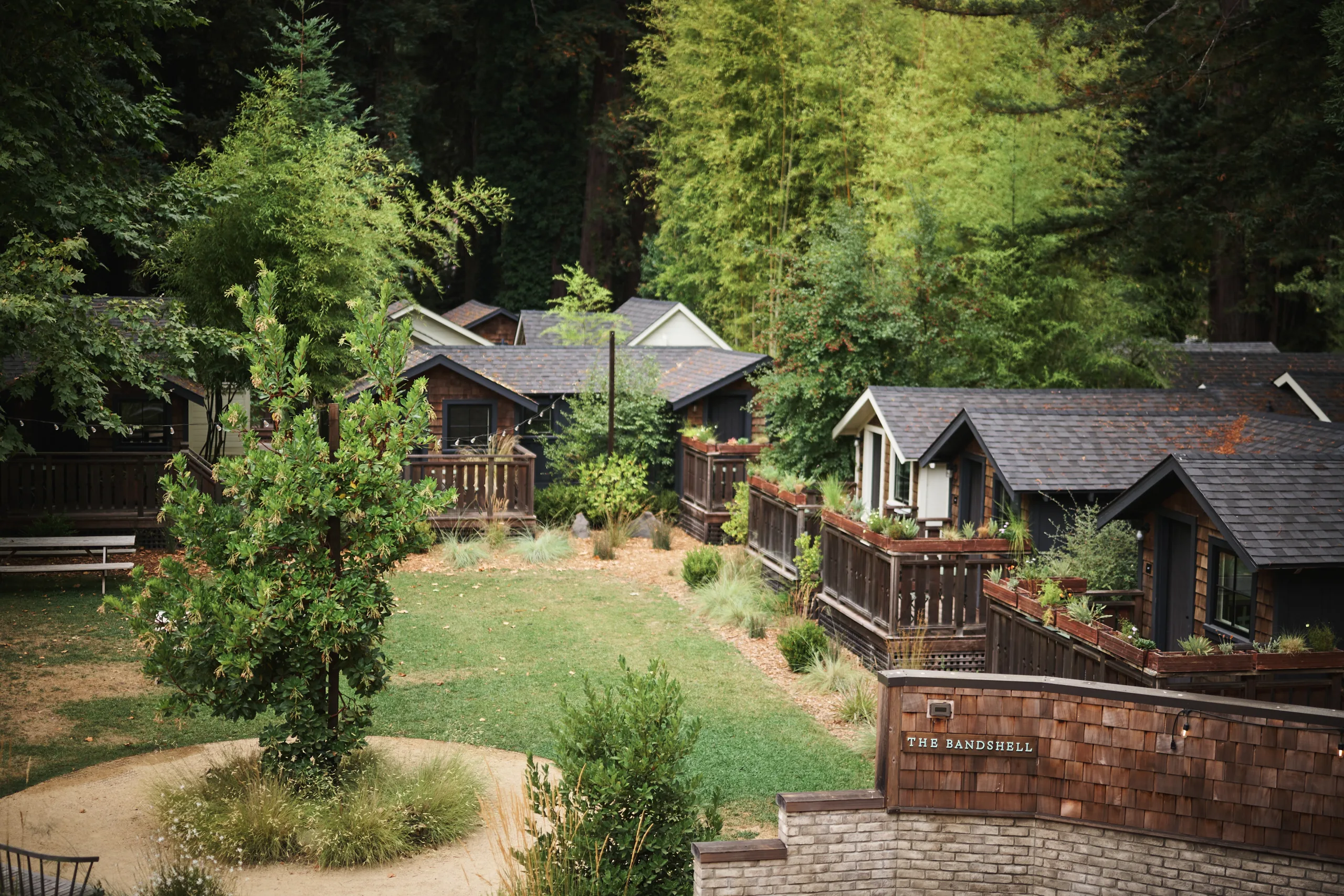 Cabins on the Russian River in Guerneville at Dawn Ranch, pet-friendly lodging